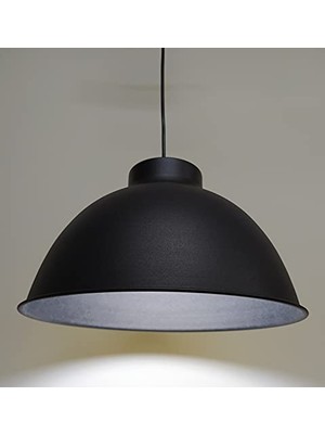 Ceylan Adam Rsylight Retro Metal Sarkıt Avize Rustik Tekli Sarkıt Siyah Içi Beyaz Siyah RT8095000