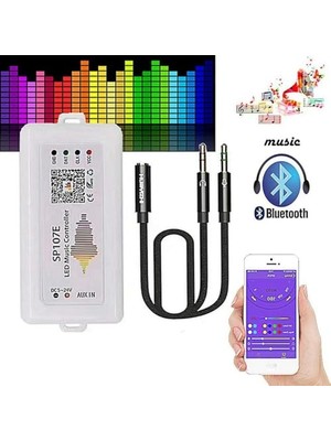 Ceylan Adam El Kumandası Müzik SP107E Rgb Piksel Adreslenebilir Uzaktan Kumanda LED Işık Bluetooth Remote Controller Kontrol 20METRE Dc 5-24V