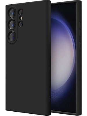Ceylan Adam [black Lıquıd Sılıcone] For Samsung S23 Ultra ile Uyumlu Esnek Silikon Matte Kaymaz Yapı Iç Kadife Yüzey Darbe Emici Siyah Telefon Kılıf (Siyah, Samsung S23 Ultra)