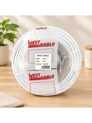 Sepetopia 3x1,5 mm Ttr Elektrik Kablosu 100 Metre