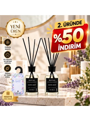 Royal Mum Beyaz Sabun (White Soap) 2'li Çubuklu Oda Kokusu 50 ml - Kalıcı ve Ferah Temizlik Kokusu
