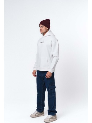 Hai Collection Haı Collectıon Beyaz Oversize Sweatshirt Unisex %100 Pamuk HC-SW-017