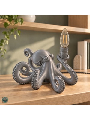 3dlab Ahtapot Figürlü Masa Lambası 3D Baskı
