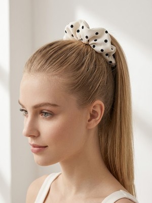 Gistoria 3'lü Puantiyeli Scrunchie Saç Tokası Seti