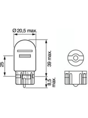 Str Store Ampul Eco 12V W21/5W 21/5 W W3X16Q Fiat, Honda, Mazda, Nissan, Opel, Suzuki, Toyota, Vw, Abarth - 1987302823 BH1987302823