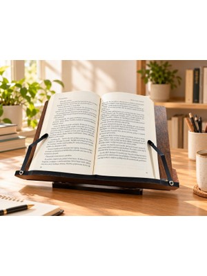 Str Store Twistify Katlanabilir Kitap Okuma Standı 31X22 cm – Ahşap Masaüstü Kitap Tutucu, Sayfa Sabitleyicili Portatif Okuma Sehpası, Tablet ve Ders Çalışma Standı