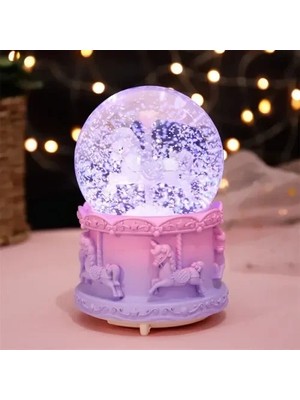 Ett If Orta Boy Işıklı Unicorn Kar Küresi