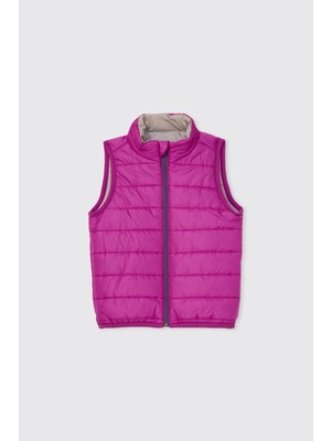 Panço Unisex Bebek/çocuk Kapitone Şişme Mor Yelek