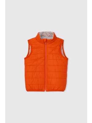 Panço Unisex Bebek/çocuk Kapitone Şişme Turuncu Yelek