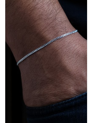 Ada Life Gümüş (Işıklı KUTULU)925 Ayar Gümüş 2 mm Gurmet Bileklik
