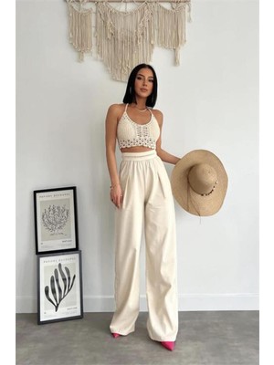 Dip Moda Kadın Yıkamalı Pamuk Gabardin Pantolon DPASP7017