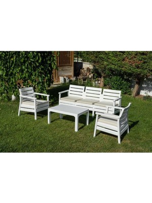 Tr SY-2493 Solemare 3'lü Bahçe Oturma Grubu Koltuk Takımı