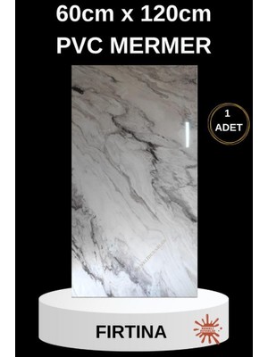 Tr Alternatif Kaplama Uv Pvc Fırtına Mermer Desenli 1 Adet 60X120CM Ev Ofis Otel Duvar Kaplama Pan