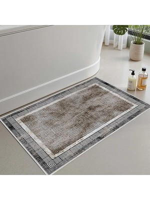 Kadıoğlu Ticaret 2'li Set Banyo Paspası, Yumuşak Banyo Halısı, Kaymaz Dot Tabanlı, Su Emici, Makinede Yıkanabilir - 40X60-50 x 80 cm