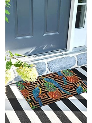 Kadıoğlu Ticaret Papağan Kapı Önü Paspası Dekoratif Kapı Paspası Dış Mekân Paspas Ev Içi Paspası 45X70 cm