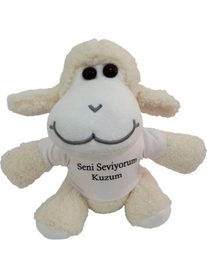 Ett Bm Seni Seviyorum Kuzum Tişörtlü Peluş Kuzu