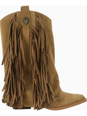 Kurt Geiger Albany Fringe Süet Western Kovboy Kadın Bot