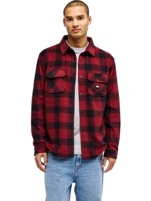 Quiksilver Venture Polar Fleece Shırt Erkek Bordo Polar