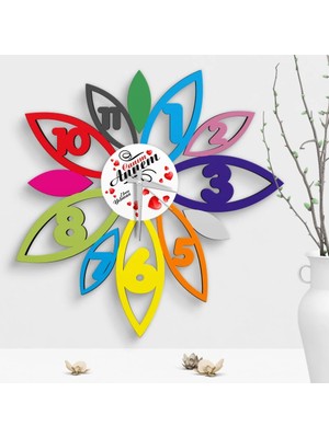 BK Gift Kişiye Özel Canım Annem Büyük Ahşap Duvar Saati (Model 2-1)