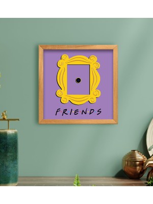 Bk Gift Friends Monica’s Kapı Süsü Çerçevesi Kabartmalı Ahşap Tablo