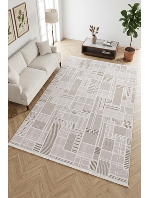 Merinos Arden %100 Akrilik Saçaklı Yumuşak Dokulu Modern Salon Oturma Odası Halısı 79431-82