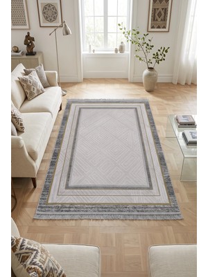 Dinarsu Merinos Arora %100 Akrilik Premium Yumuşak Dokulu Saçaklı Kalın Modern Salon Oturma Odası Halısı 66570-75