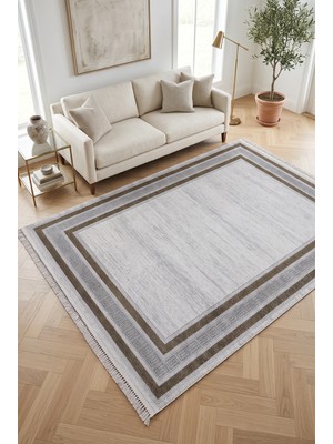 Dinarsu Merinos Arora %100 Akrilik Premium Yumuşak Dokulu Saçaklı Kalın Modern Salon Oturma Odası Halısı 64879-70