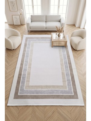 Merinos Arden %100 Akrilik Saçaklı Yumuşak Dokulu Modern Salon Oturma Odası Halısı 73401-70