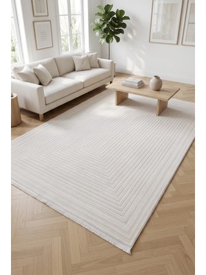 Merinos Arden %100 Akrilik Saçaklı Yumuşak Dokulu Modern Salon Oturma Odası Halısı 72821-60