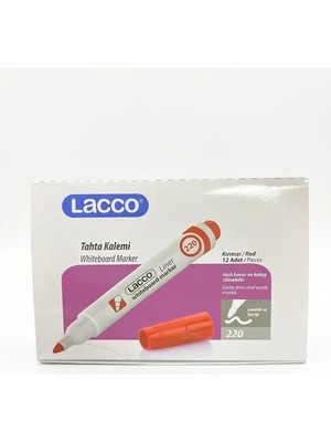 Lacco Kırmızı Renk Tahta Kalemi (12'li Paket)