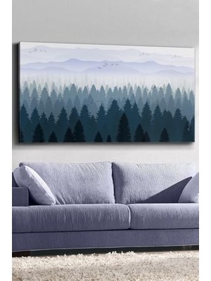 Trendexa Soyut Orman Kanvas-Canvas Tablo, 65 x 45