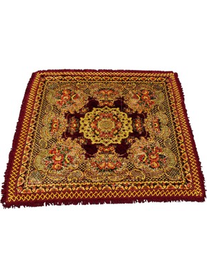 Kilim Antik Kadife Masa Yatak Örtüsü Kare Duvar Halısı 2211 - Yeni - Çok Renkli