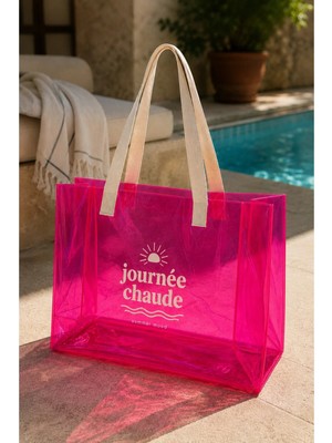 Hig Home Su Geçirmez Şeffaf Plaj Çantası Büyük Boy Kadın Deniz Havuz Omuz Çantası Pvc Şeffaf Çanta Beach Bag