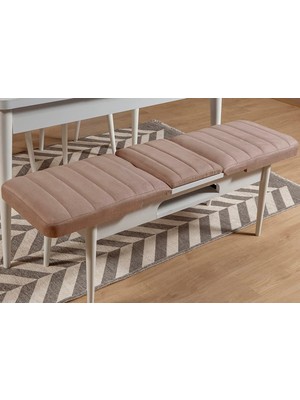 Trendexa Vina Bench Beyaz Taş Rengi