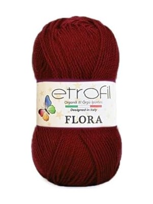 Trendexa Etrofil Flora Patiklik Çoraplık El Örgü Ipi 73035 Bordo