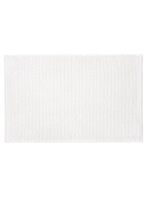 Trendexa Banyo Paspası, Ince Çizgili Pamuklu, 40 * 60 Cm, %100 Pamuk Beyaz 40 x 60