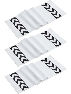 Trendexa Home Sergeant 30X100 CM%100 PAMUK(450 Gsm) Beyaz 3'lü Spor Havlusu Fitness Gym Golf Boks Havlusu Beyaz 30 x 100