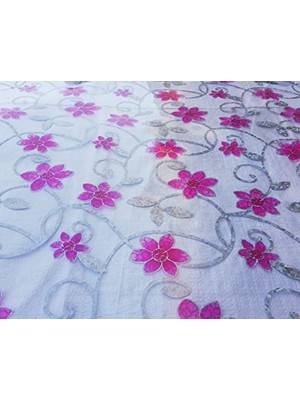 Trendexa Masa Örtüsü, Şeffaf Desenli 80 cm x 100 cm 1.7 mm Kalın Pvc Kaymaz Masa Örtüsü