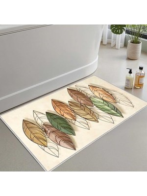 Trendexa 2'li Set Banyo Paspası, Yumuşak Banyo Halısı, Kaymaz Dot Tabanlı, Su Emici, Makinede Yıkanabilir - 40X60-50 x 80 cm