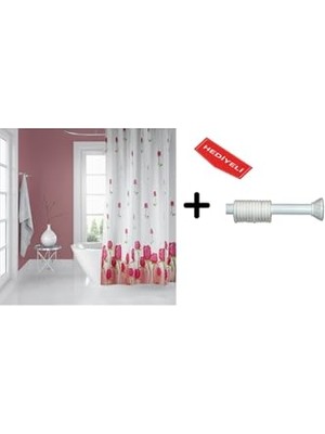 Trendexa Askı Aparatı, Banyo Duş Perdesi 7017 120X200 Perde Borusu 90X130 Hediyeli