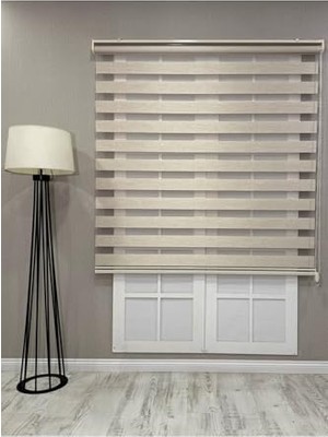 Trendexa Bambu Zebra Stor Güneşlik Perde, 200 x 200, Bej