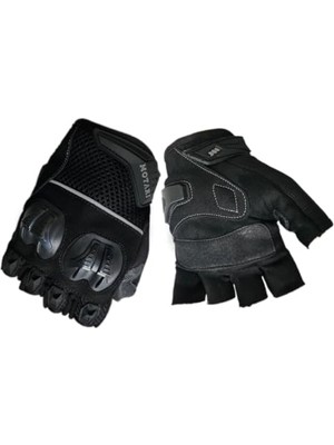 Trendexa Motari Short 05 Ce En 13594 1 Kp Sertifikalı Yarım Parmak Motosiklet Eldiveni