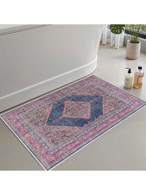 Trendexa 2'li Set Banyo Paspası, Yumuşak Banyo Halısı, Kaymaz Dot Tabanlı, Su Emici, Makinede Yıkanabilir - 50X60-60X100 cm