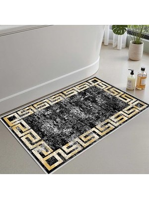 Trendexa 2'li Set Banyo Paspası, Yumuşak Banyo Halısı, Kaymaz Dot Tabanlı, Su Emici, Makinede Yıkanabilir - 40X60-50 x 80 cm