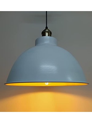 Trendexa Rsylight Retro Metal Sarkıt Avize Rustik Tekli Sarkıt Siyah Içi Beyaz Mutfak Cafe Beyaz RT8010400