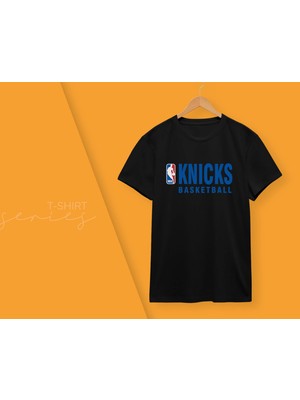 Bk Gift Knicks Basketball Tasarımlı Kadın Siyah T-Shirt, Arkadaşa Hediye, Doğum Günü Hediyesi, Trend Tişört, Sevgili Hediyesi-1 Xx Large