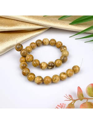 Moony Stone Odun Jasper Doğal Taş Dizi (14MM)