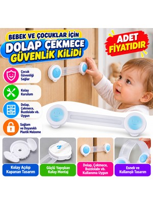 Milas Toptan Bebek ve Çocuklar Için Dolap Çekmece Emniyet Güvenlik Kilidi (Adet Fiyatıdır)