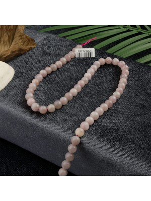 Moony Stone Madagaskar Pembe Kuvars Doğal Taş Dizi (7mm)