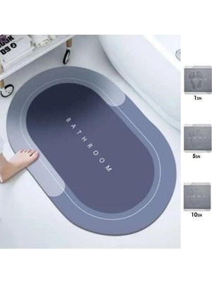 Kaymaz Tabanlı Oval Paspas 40X60 cm Modern Tasarım